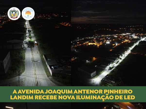 A avenida Joaquim Antenor Pinheiro Landim recebe nova iluminação de LED